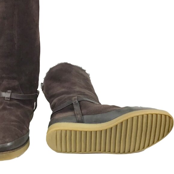 Tory Burch Dana Brown Warm Suede Boots - Picture 9 of 12